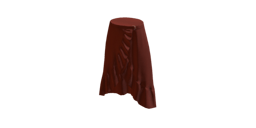 Long Ruffle Skirt Red